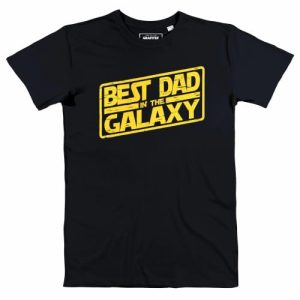 T-shirt Best Dad In The Galaxy – Calligraphie Star Wars