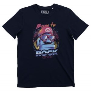 T-shirt Born To Rock – Mario en Look Hipster