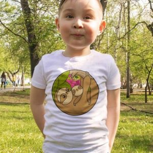 T-shirt Bras du Paresseux  Maman et bebe ensemble
