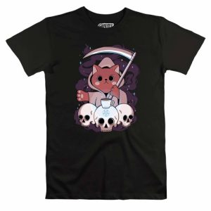 T-shirt Cafe Magique – Chat Sorcier et Symbole