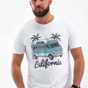 T-shirt California Van – Surf Palmiers Californie