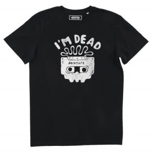 T-shirt Cassette I’m Dead – Illustration K7 Audio Humour