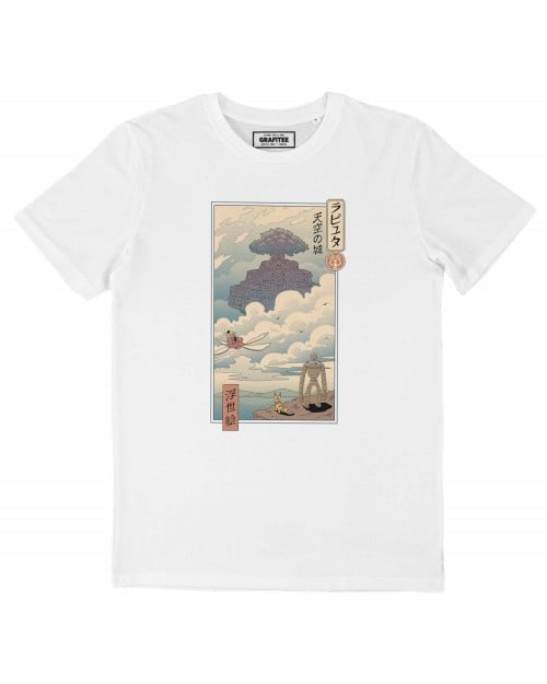 T-shirt Chateau Dans Le Ciel Ukiyo-E – Estampe Miyazaki