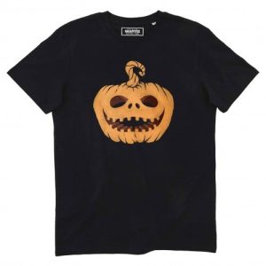 T-shirt Citrouille Halloween – Sourire Squelette