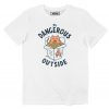 T-shirt Dangerous Outside �T-shirt mignon avec chat