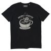T-shirt Death by Coffee – Collection Squelettes et Cafe