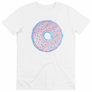 T-shirt Donut Bleu – Tshirt Dessin Donut Bleu Pastel