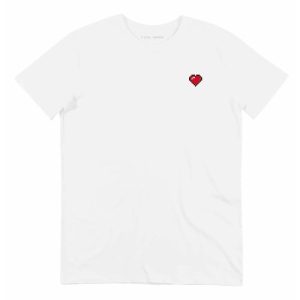 T-shirt Emoji Coeur – Tshirt Emoticone en Pixel Art