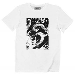 T-shirt Evil Sea – Monstre Pieuvre Noir et Blanc