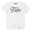 T-shirt Fake – Typographie sur le mot Fake