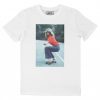 T-shirt Farrah Fawcett – Photo Sur Un Skateboard
