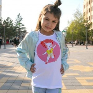 T-shirt Fillette Heureuse  Pour enfant de 3 a 14 ans