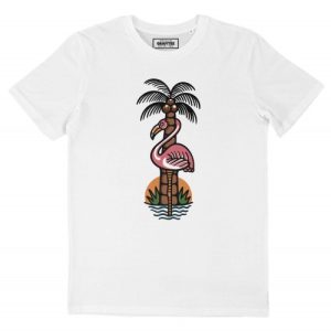 T-shirt Flam Palm – Combo Flamand Rose et Palmier