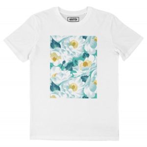 T-shirt Fleurs Blanches – Tshirt a Motifs Fleurs Blanches