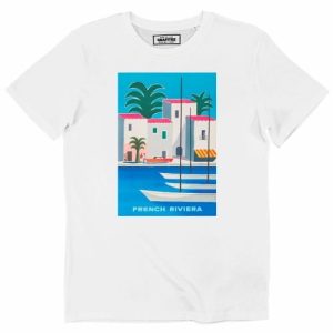 T-shirt French Riviera – Belle Illustration Cote D’Azur