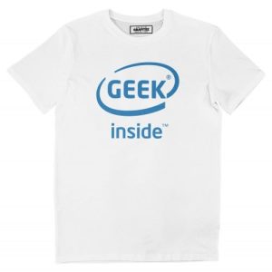 T-shirt Geek Inside – Logo Intel Humour Informatique