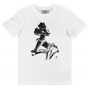 T-shirt Giddy Up – Dessin de BD theme Moto et Pinup
