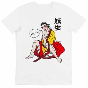 T-shirt Gisaeng – Tshirt Illustration Geisha Coreenne