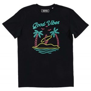 T-shirt Good Surfing Vibes – Surfer Plage Couleur Neon