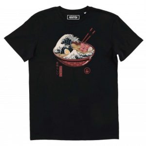 T-shirt Great Ramen Wave – Tshirt Ramen Vague Hokusai