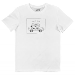 T-shirt Haine Dek �Voiture Police Flammes