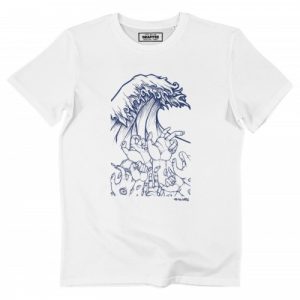T-shirt Hands Up Wave – Vague d’Hokusai Revisitee