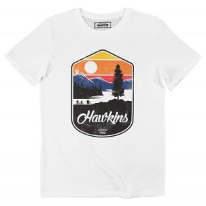 T-shirt Hawkins Badge – Tshirt Logo Ville Stranger Things