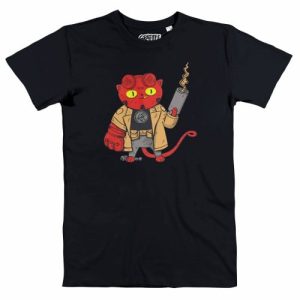 T-shirt Hellcat – Detournement Hellboy en Chat