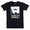 T-shirt I Want To Believe – Poster X-Files Soucoupe
