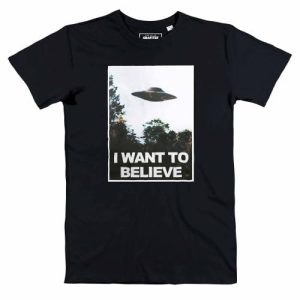 T-shirt I Want To Believe – Poster X-Files Soucoupe