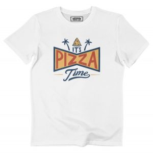 T-shirt It’s Pizza Time – Logo Pizza Style Californie