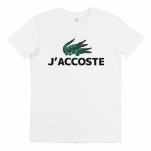 T-shirt J’Accoste – Parodie Crocodile Logo Lacoste