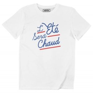 T-shirt L’Ete Sera Chaud – Message Drole et Simple