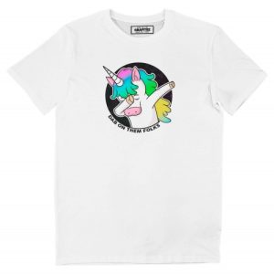 T-shirt Licorne DAB – Tee shirt Colore Licorne Qui Dabbe