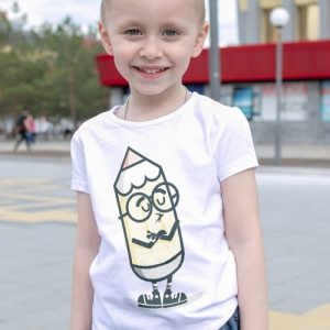 T-shirt Mascotte Crayon – Collection Enfants