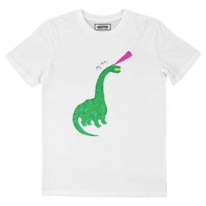 T-shirt Miaou – Dessin Dinosaure Vert