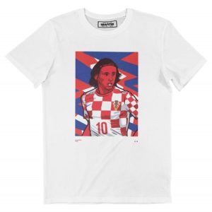 T-shirt Modric Croatie – Tshirt Modric Damier Rouge & Blanc