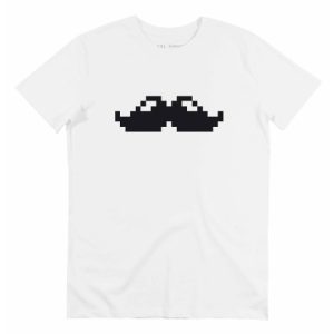 T-shirt Moustache Emoji – Tshirt Motif Moustache en Pixels