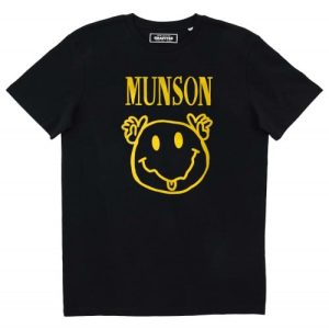 T-shirt Munson – Logo Smiley Rock Stranger Things 4