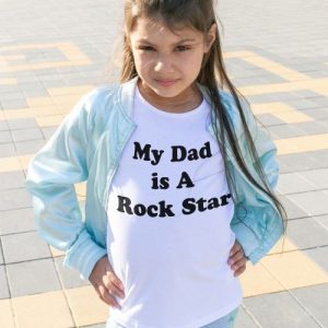 T-shirt My Dad is a Rock Star  Taille Enfants