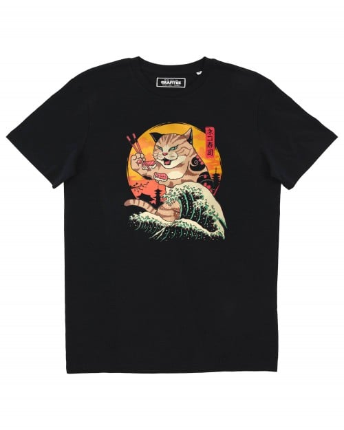 T-shirt Neko Sushi – Chat, Japon et Grande Vague