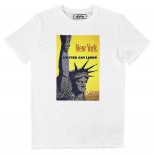 T-shirt New York United Air Lines – Affiche Retro
