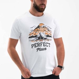T-shirt Perfect Place – Theme Montagne et Outdoor
