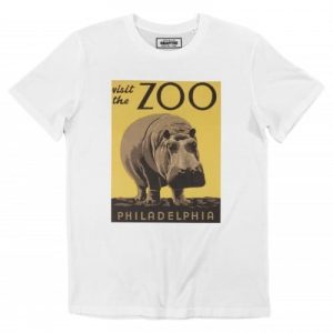 T-shirt Philadelphia Zoo – Tshirt Illustration Hippopotame