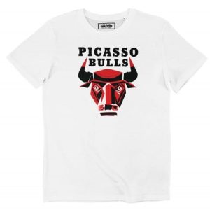 T-shirt Picasso Bulls – Tee-shirt Graphique Basket