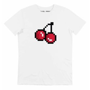 T-shirt Pixel Cerise – Tee-shirt Motif Cerises en Pixel Art