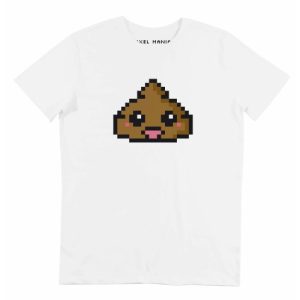 T-shirt Pixel Poop – Tshirt Emoji Crotte en Pixels