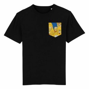 T-shirt A Poche Famille Simpson  Homer, Bart, Marge Grafitee