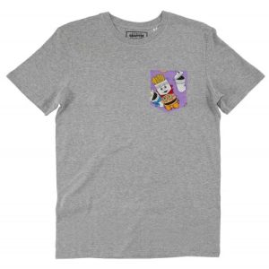 T-shirt a Poche Fast Food  Hamburger, Frites, Coca  Grafitee