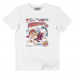 T-shirt Purrfect – Remake Street Fighter entre Chats